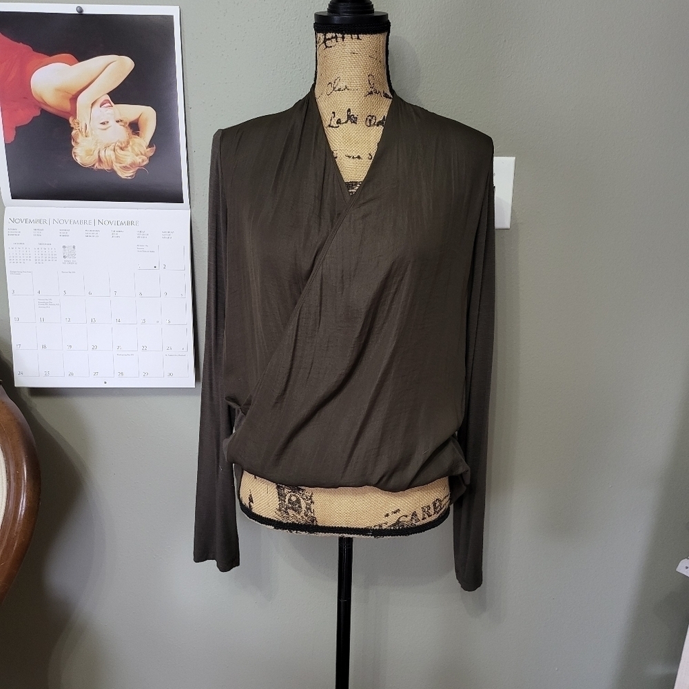 Dolan Surplice Mixed media Top Coast to Coast Collection